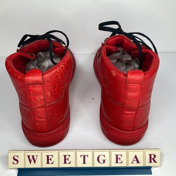 Balenciaga Arena High Creased Leather Red - Picture 6 of 16